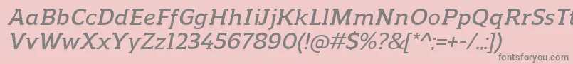 ReganslabDemibolditalic Font – Gray Fonts on Pink Background