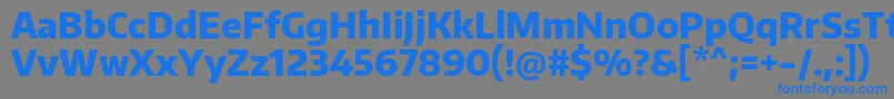 EncodesansnarrowExtrabold Font – Blue Fonts on Gray Background