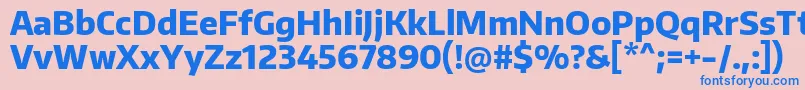 EncodesansnarrowExtrabold Font – Blue Fonts on Pink Background