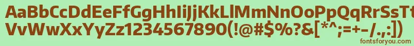 EncodesansnarrowExtrabold Font – Brown Fonts on Green Background