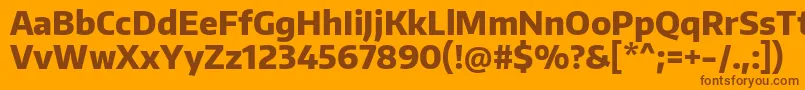 EncodesansnarrowExtrabold Font – Brown Fonts on Orange Background