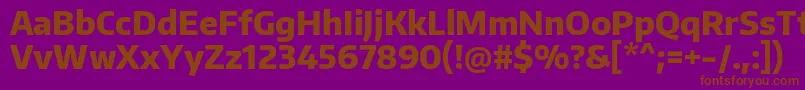 EncodesansnarrowExtrabold Font – Brown Fonts on Purple Background