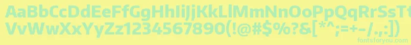 EncodesansnarrowExtrabold-Schriftart – Grüne Schriften auf gelbem Hintergrund