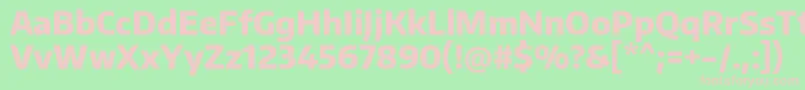 EncodesansnarrowExtrabold Font – Pink Fonts on Green Background
