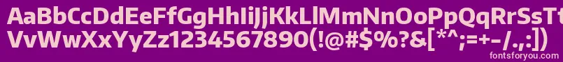 EncodesansnarrowExtrabold Font – Pink Fonts on Purple Background