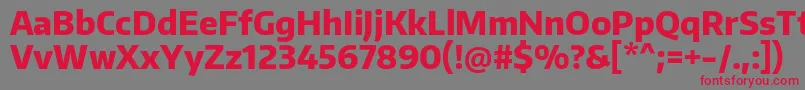 EncodesansnarrowExtrabold-Schriftart – Rote Schriften auf grauem Hintergrund