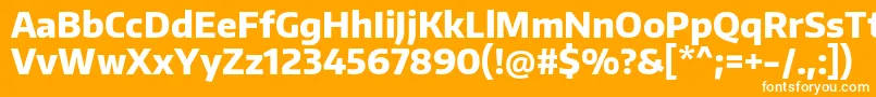 EncodesansnarrowExtrabold Font – White Fonts on Orange Background