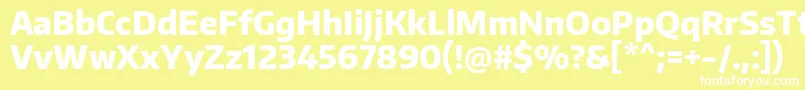EncodesansnarrowExtrabold Font – White Fonts on Yellow Background