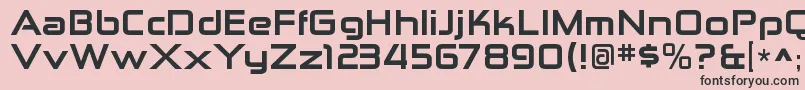 ZektonexhvRegular Font – Black Fonts on Pink Background