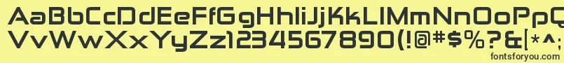 ZektonexhvRegular Font – Black Fonts on Yellow Background