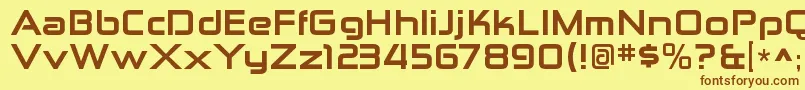 ZektonexhvRegular Font – Brown Fonts on Yellow Background