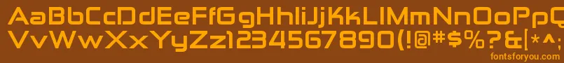 ZektonexhvRegular Font – Orange Fonts on Brown Background