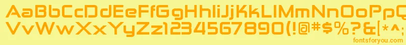 ZektonexhvRegular Font – Orange Fonts on Yellow Background