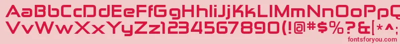 ZektonexhvRegular Font – Red Fonts on Pink Background