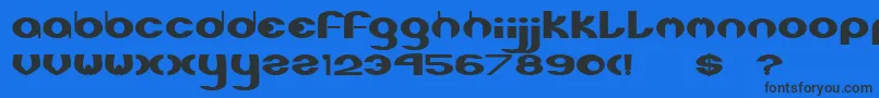 Xlr8 Font – Black Fonts on Blue Background