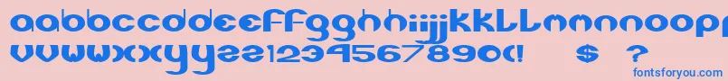 Xlr8 Font – Blue Fonts on Pink Background