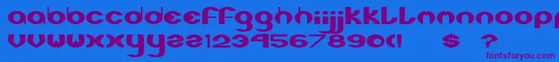 Xlr8 Font – Purple Fonts on Blue Background