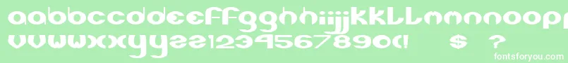 Xlr8 Font – White Fonts on Green Background