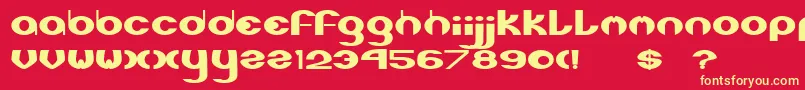 Xlr8 Font – Yellow Fonts on Red Background