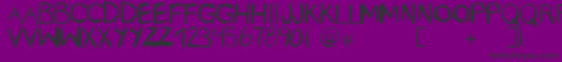 Czcionka Rayando – czarne czcionki na fioletowym tle