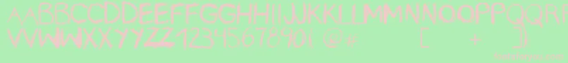 Rayando Font – Pink Fonts on Green Background