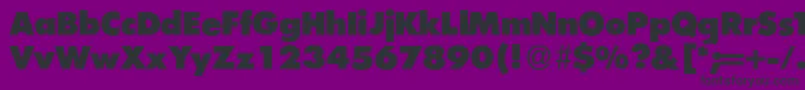 フォントFunctiontwoXboldRegular – 紫の背景に黒い文字