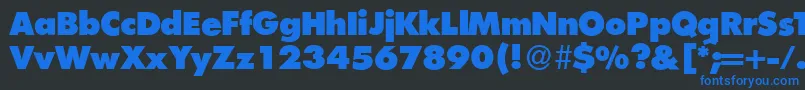 FunctiontwoXboldRegular Font – Blue Fonts on Black Background