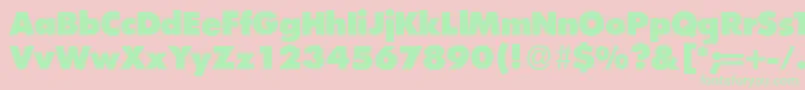 FunctiontwoXboldRegular Font – Green Fonts on Pink Background