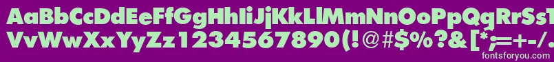FunctiontwoXboldRegular Font – Green Fonts on Purple Background