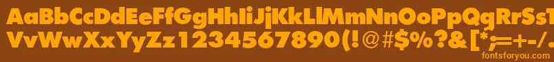 FunctiontwoXboldRegular Font – Orange Fonts on Brown Background