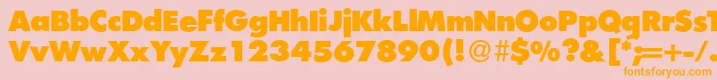 FunctiontwoXboldRegular Font – Orange Fonts on Pink Background