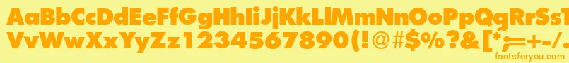 FunctiontwoXboldRegular Font – Orange Fonts on Yellow Background