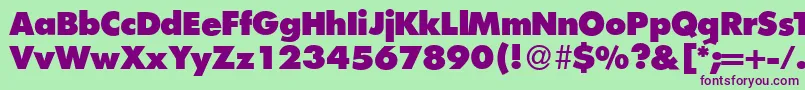 FunctiontwoXboldRegular Font – Purple Fonts on Green Background