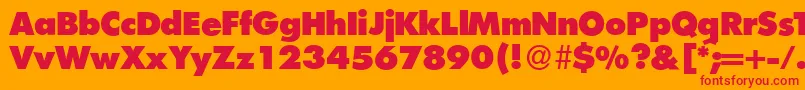 FunctiontwoXboldRegular-Schriftart – Rote Schriften auf orangefarbenem Hintergrund