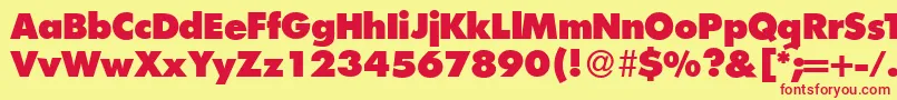 FunctiontwoXboldRegular Font – Red Fonts on Yellow Background