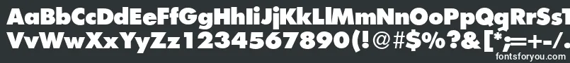Шрифт FunctiontwoXboldRegular – белые шрифты на чёрном фоне