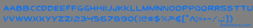 ToonTownIndustrialLight Font – Blue Fonts on Gray Background