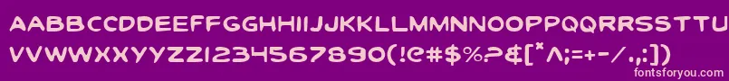 ToonTownIndustrialLight Font – Pink Fonts on Purple Background
