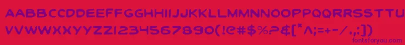 ToonTownIndustrialLight Font – Purple Fonts on Red Background