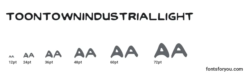 ToonTownIndustrialLight Font Sizes