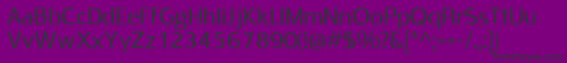 フォントRabeloRegular – 紫の背景に黒い文字