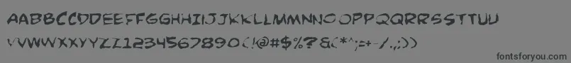 ComicBookCommandoDistorted Font – Black Fonts on Gray Background