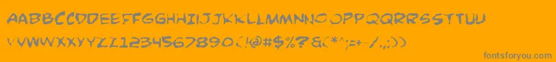 フォントComicBookCommandoDistorted – オレンジの背景に灰色の文字