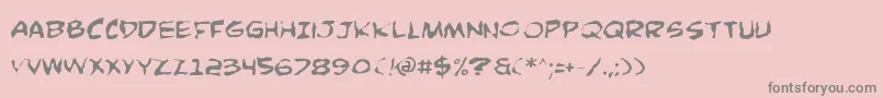 fuente ComicBookCommandoDistorted – Fuentes Grises Sobre Fondo Rosa