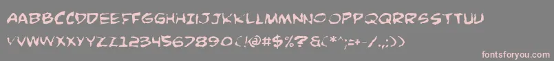 ComicBookCommandoDistorted Font – Pink Fonts on Gray Background