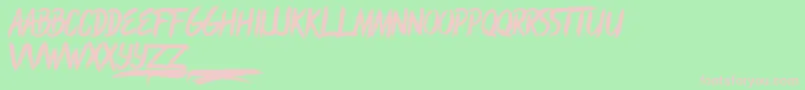 Rushbrush Font – Pink Fonts on Green Background