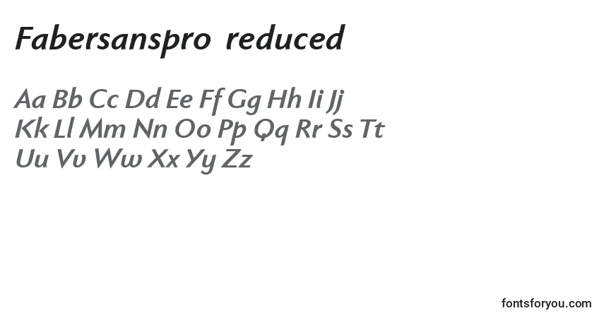 Czcionka Fabersanspro76reduced (92017) – alfabet, cyfry, specjalne znaki