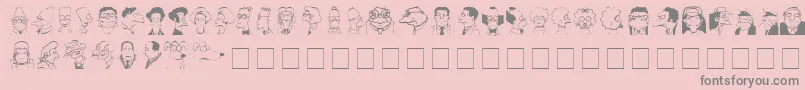 SpringfieldMugshots Font – Gray Fonts on Pink Background