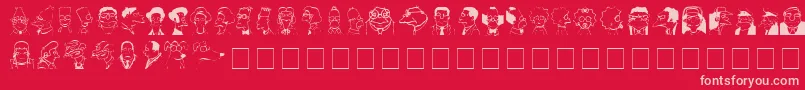 fuente SpringfieldMugshots – Fuentes Rosadas Sobre Fondo Rojo