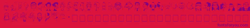 SpringfieldMugshots Font – Purple Fonts on Red Background